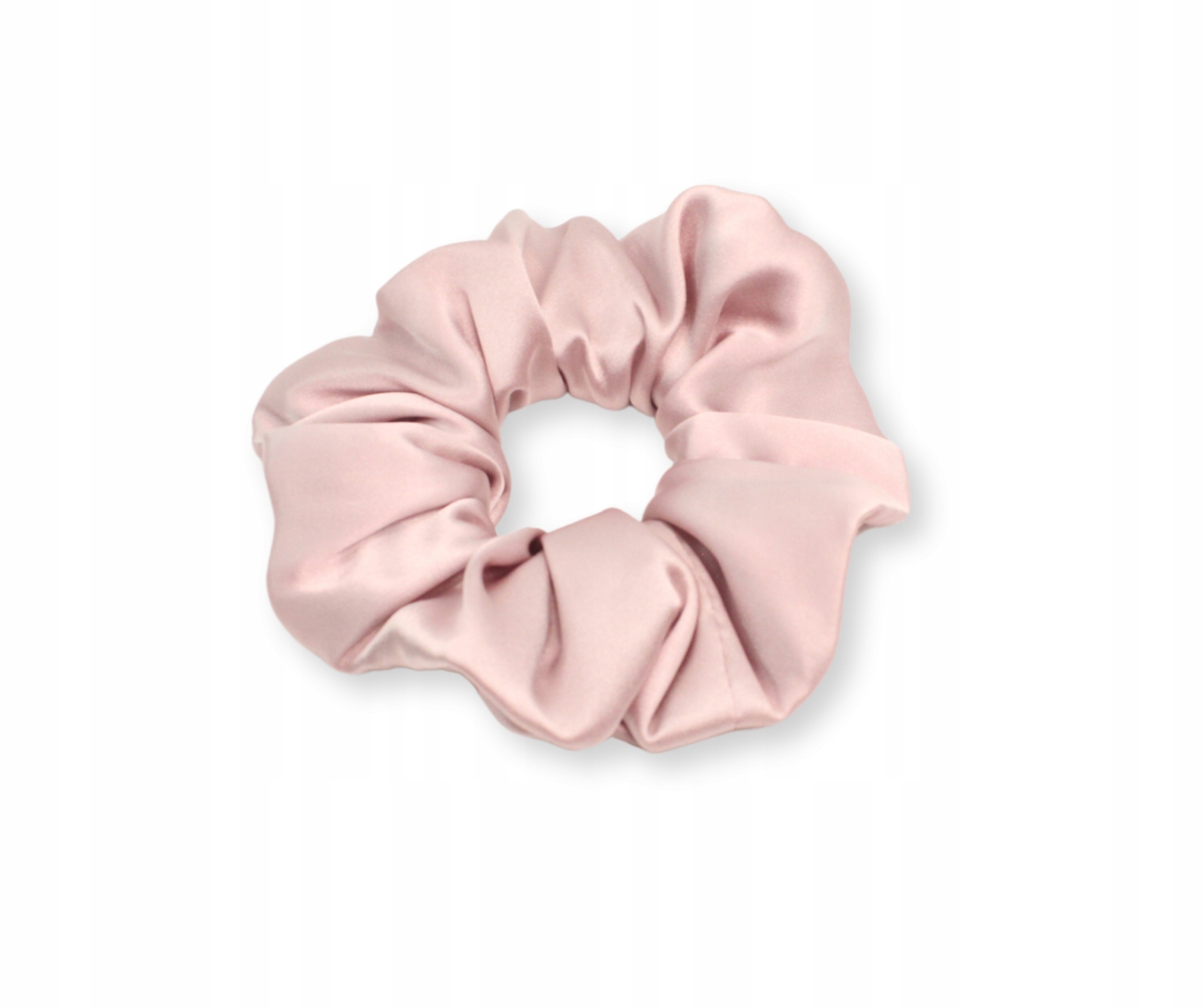 Różowa - gumka do włosów scrunchie - obrazek 2