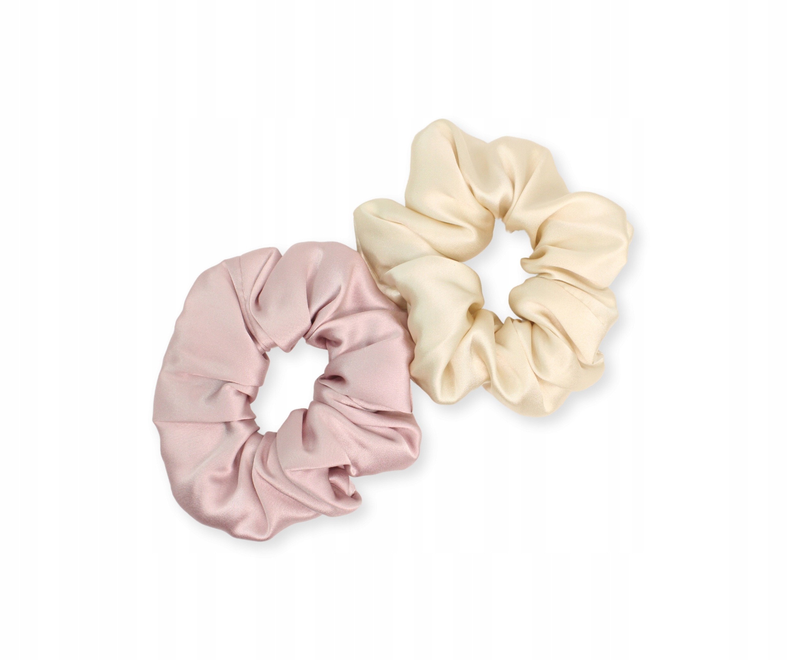 Cream White - gumka do włosów scrunchie - obrazek 3