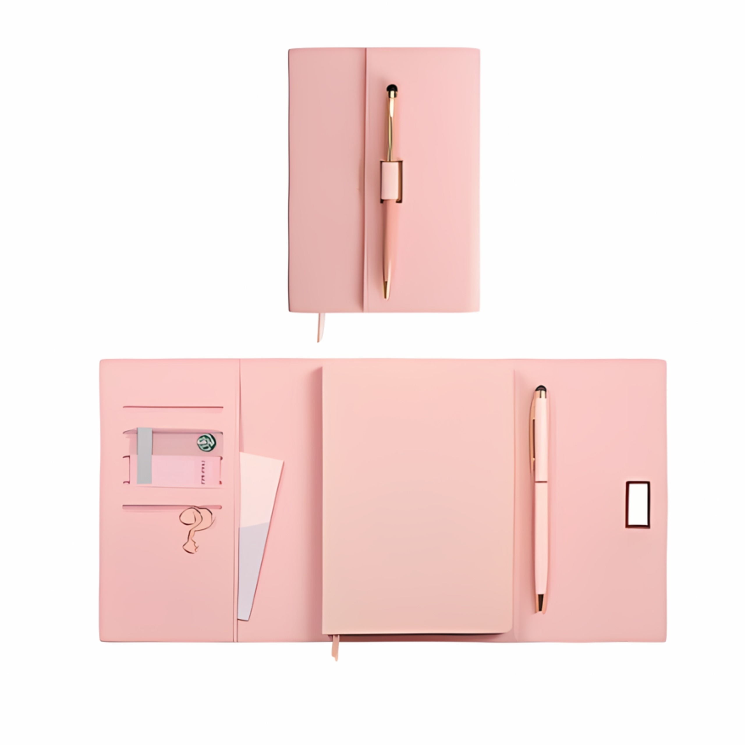 Notatnik A5 160 stron z długopisem różowy - obrazek 5