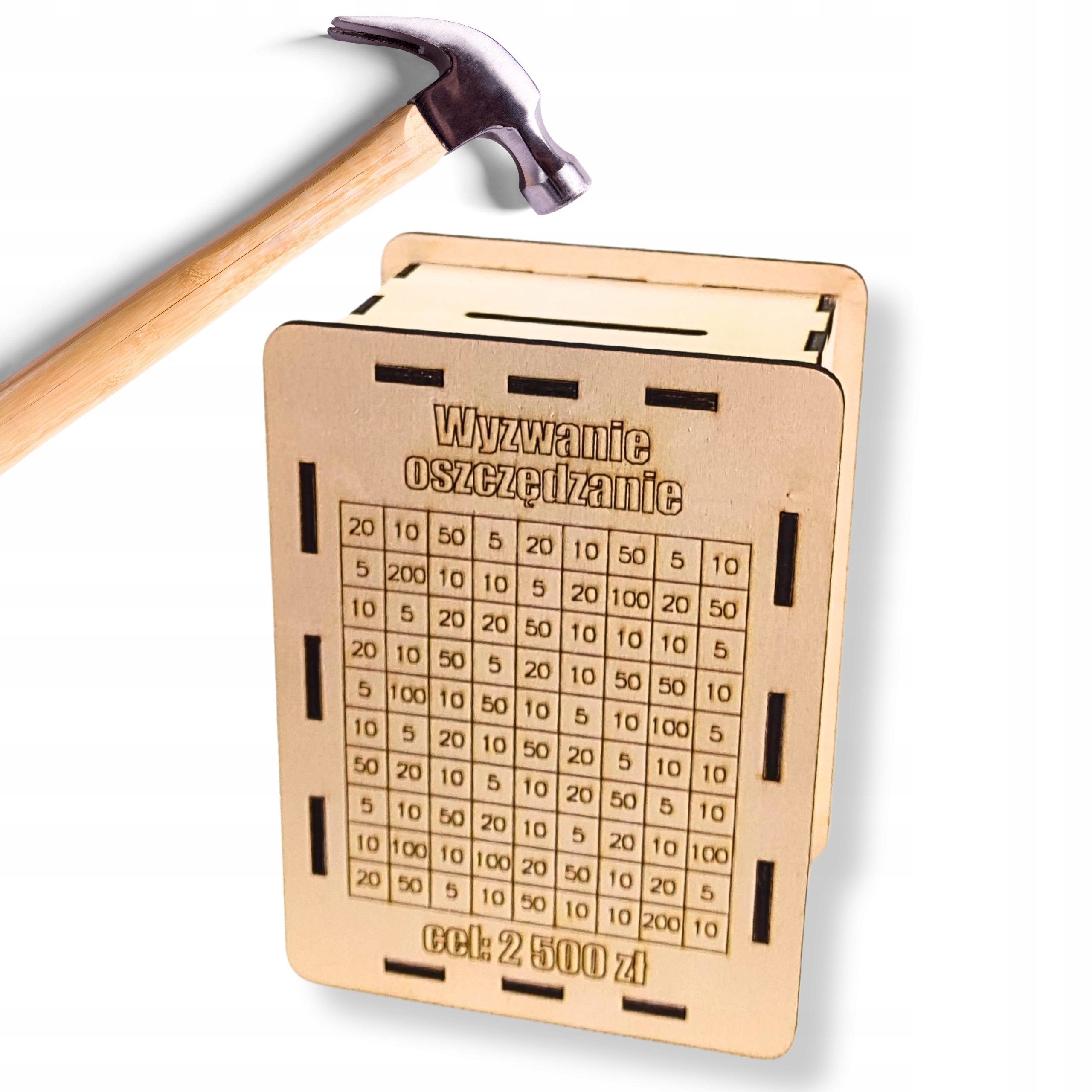 SKARBONKA WYKREŚLANA WYZWANIE DOWOLNY NAPIS GRAWER ZMIENNA KWOTA WYZWANIA - obrazek 3