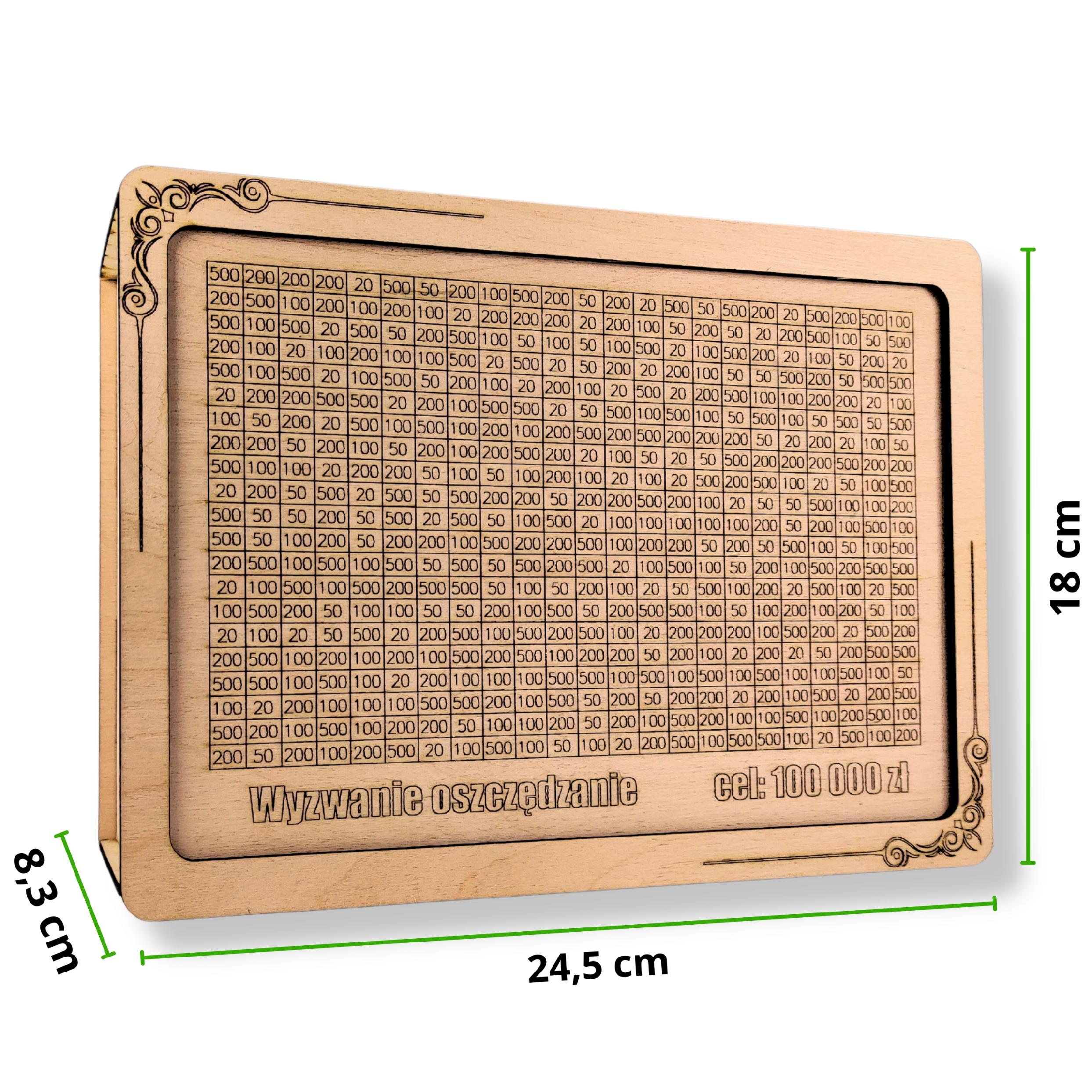 SKARBONKA WYKREŚLANA WYZWANIE TWÓJ NAPIS GRAWER ZMIENNA DUŻA KWOTA WYZWANIA - obrazek 2